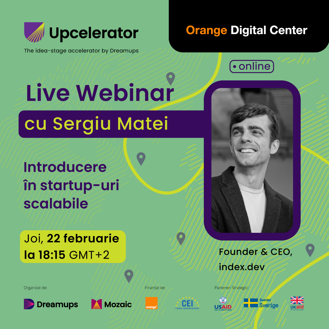 Webinar Live cu Sergiu Matei: Introducere în startup-uri tech